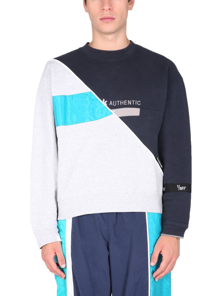 crew neck sweatshirt in multicolour by Selfnex