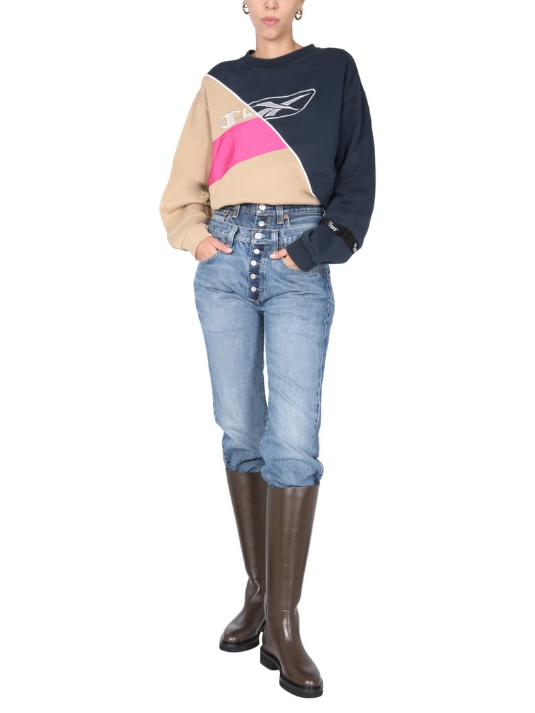 crew neck sweatshirt in multicolour by Selfnex