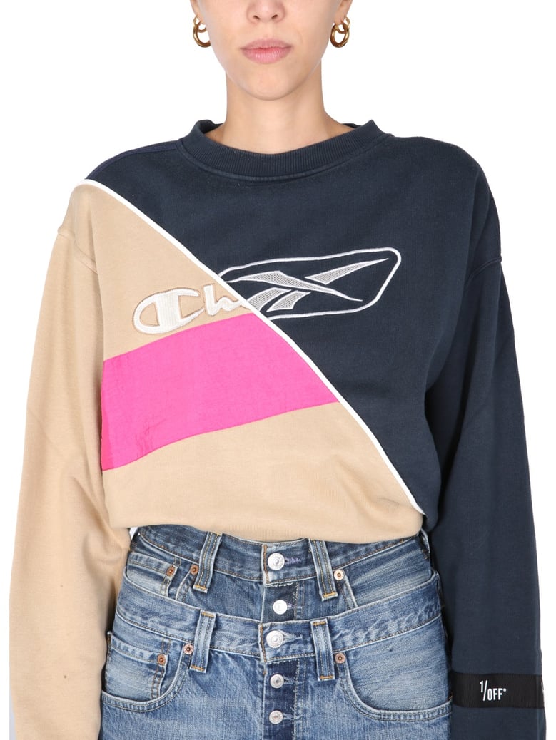 crew neck sweatshirt in multicolour by Selfnex