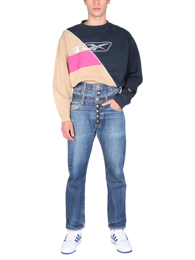 crew neck sweatshirt in multicolour by Selfnex