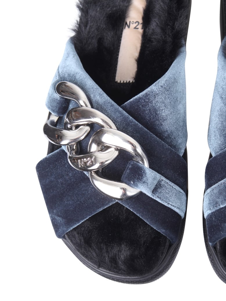 sandals with oversized chain by Selfnex