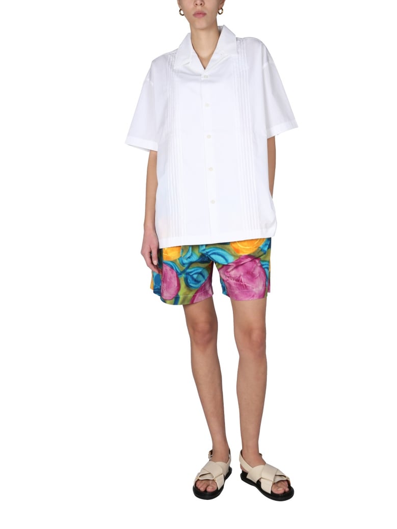 multicolor print bermuda by Selfnex