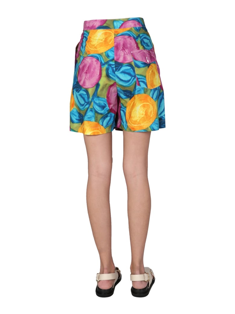 multicolor print bermuda by Selfnex