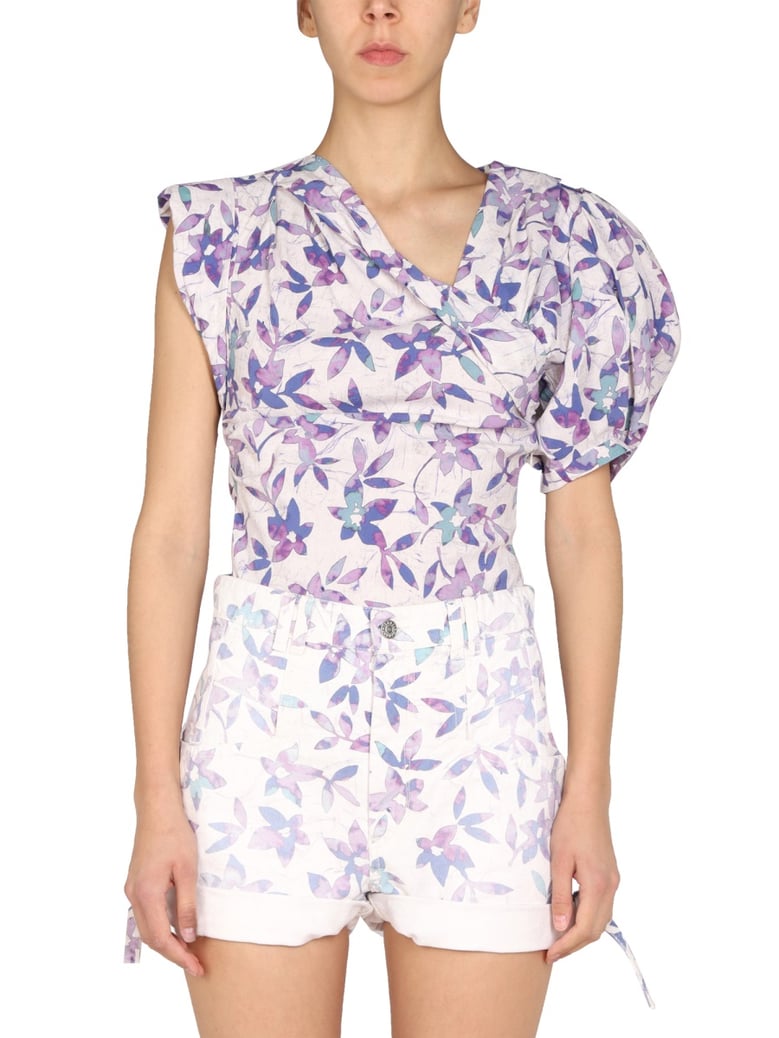 madinea top with asymmetrical neckline by Selfnex