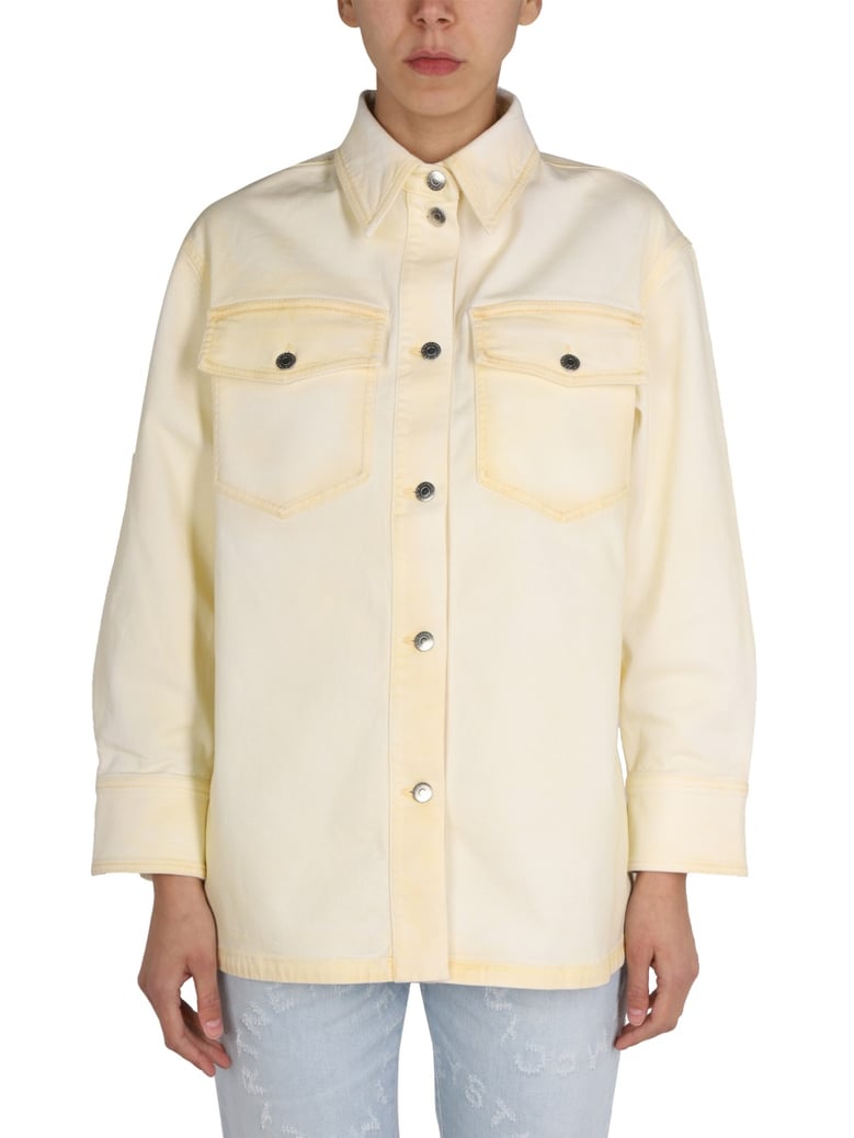denim shirt jacket by Selfnex