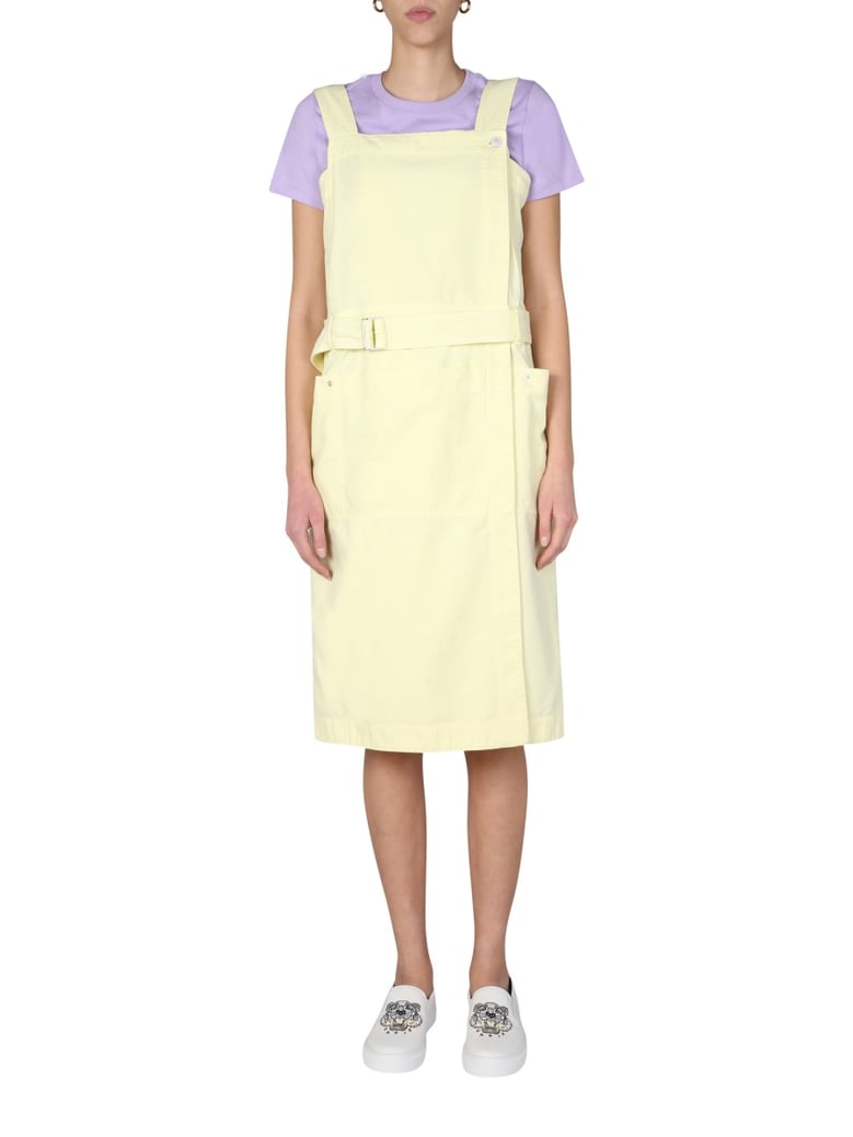 denim midi dress by Selfnex
