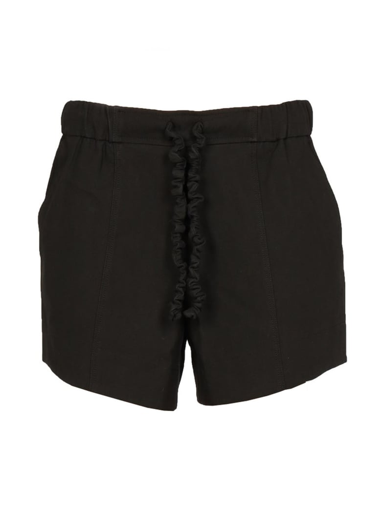 ruffled elastic waistband shorts by Selfnex