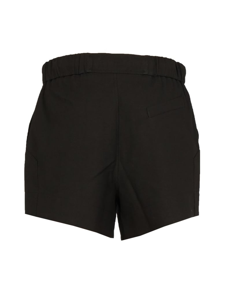 ruffled elastic waistband shorts by Selfnex