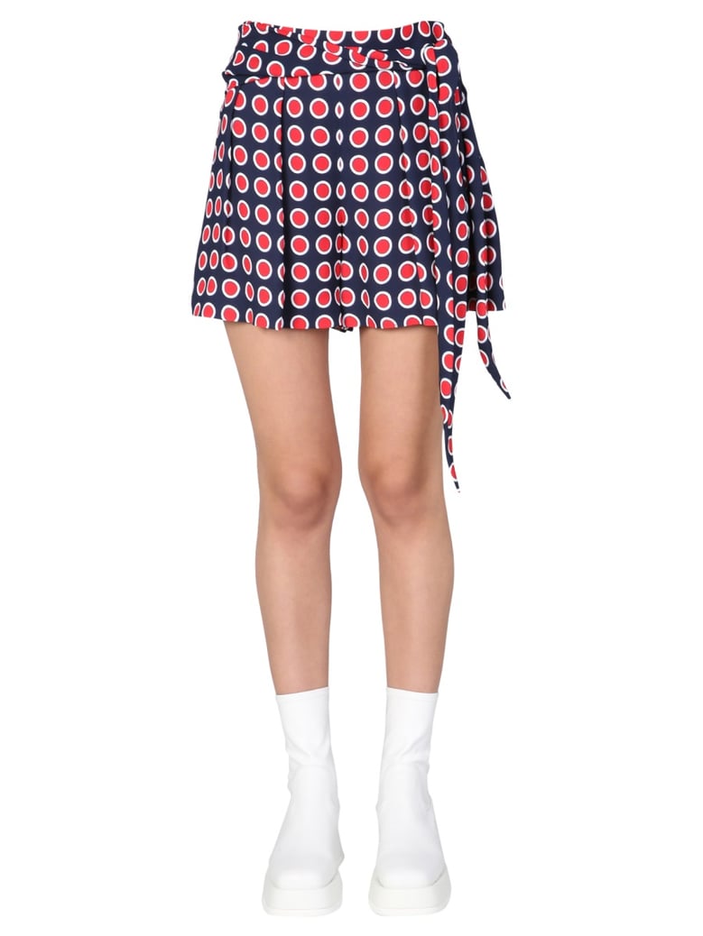 multicolour eyelets shorts by Selfnex