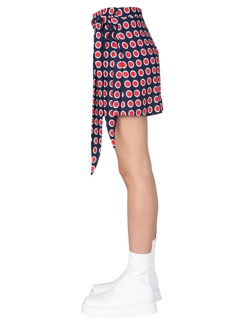 multicolour eyelets shorts by Selfnex