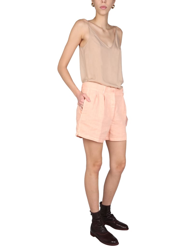 wide leg shorts with front button closure by Selfnex