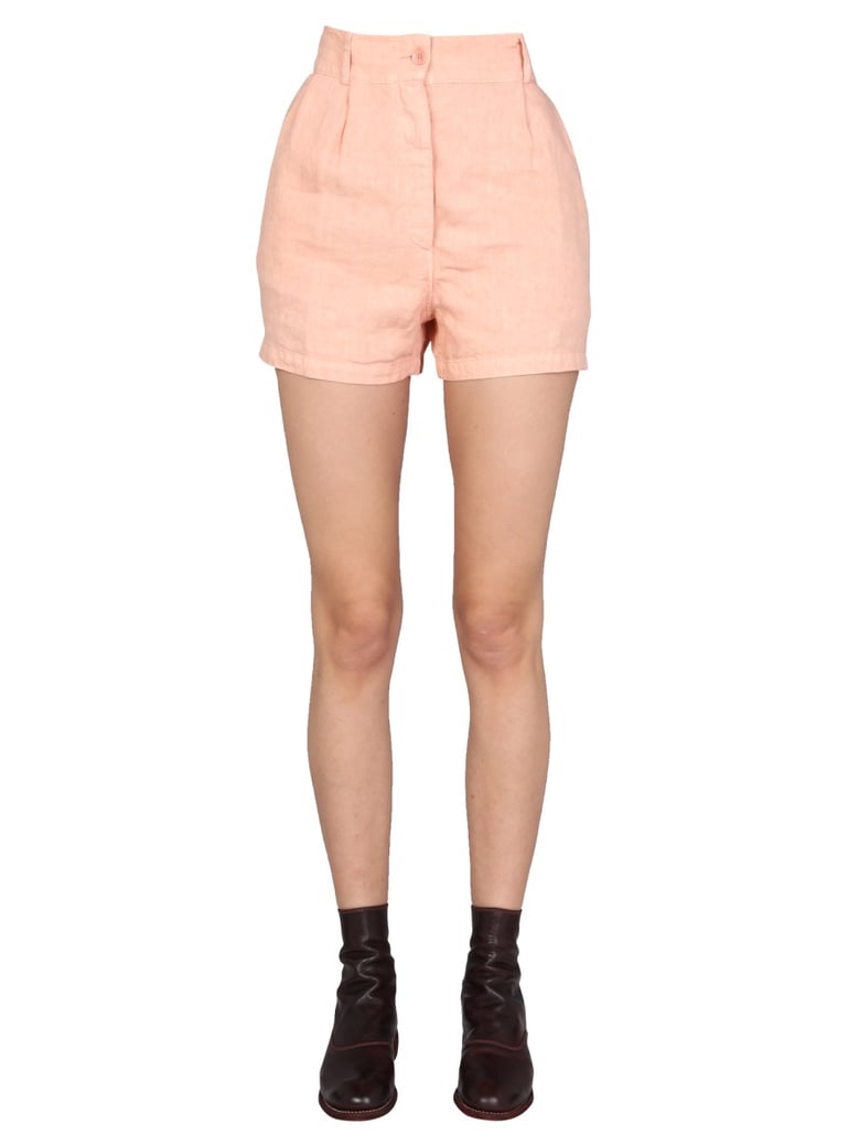 wide leg shorts with front button closure by Selfnex
