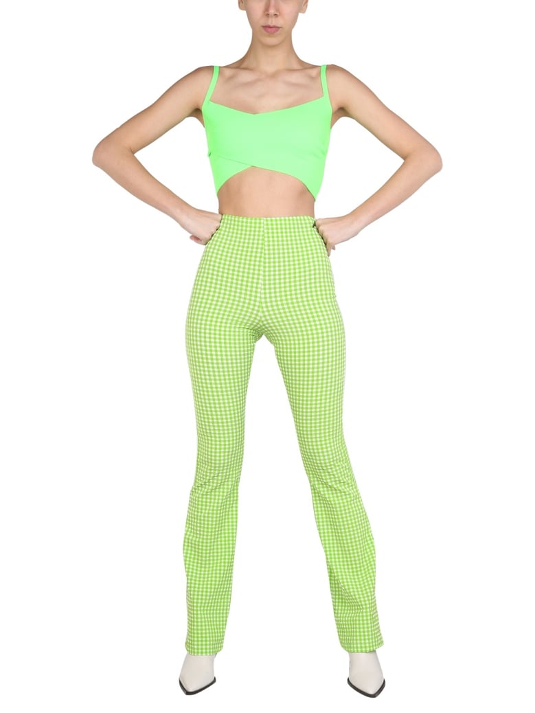 plaid pattern pants by Selfnex
