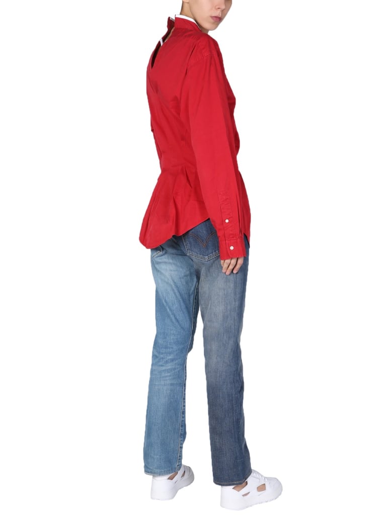 remade shirt in red by Selfnex