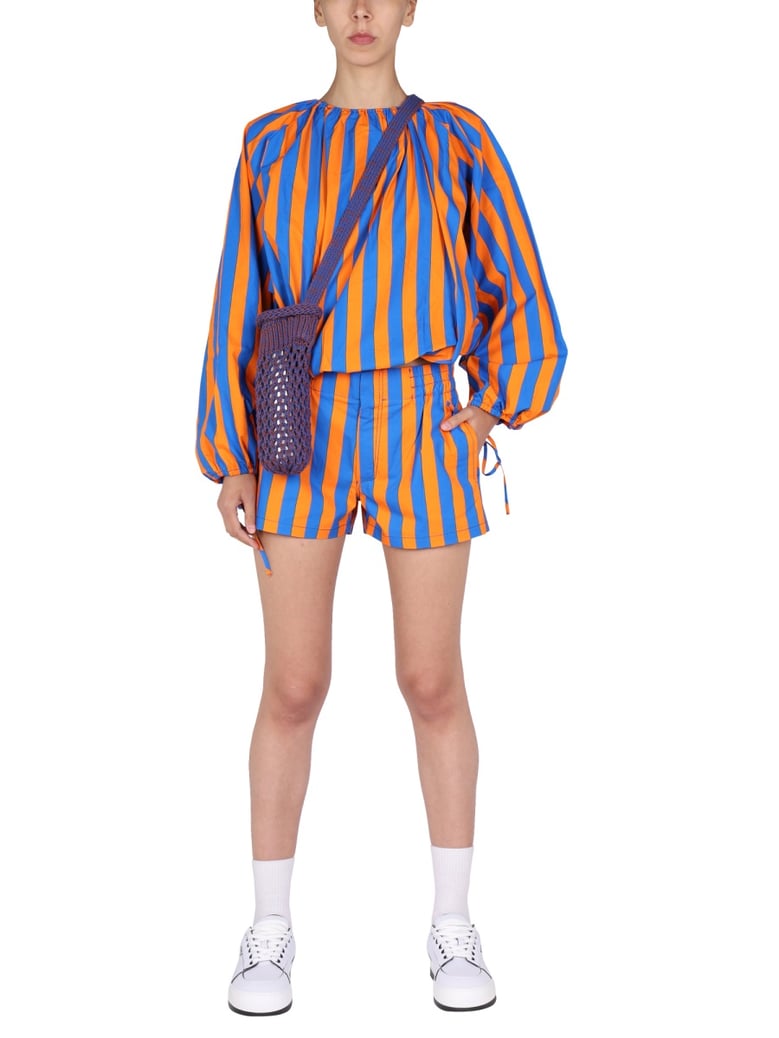 striped pattern shorts by Selfnex