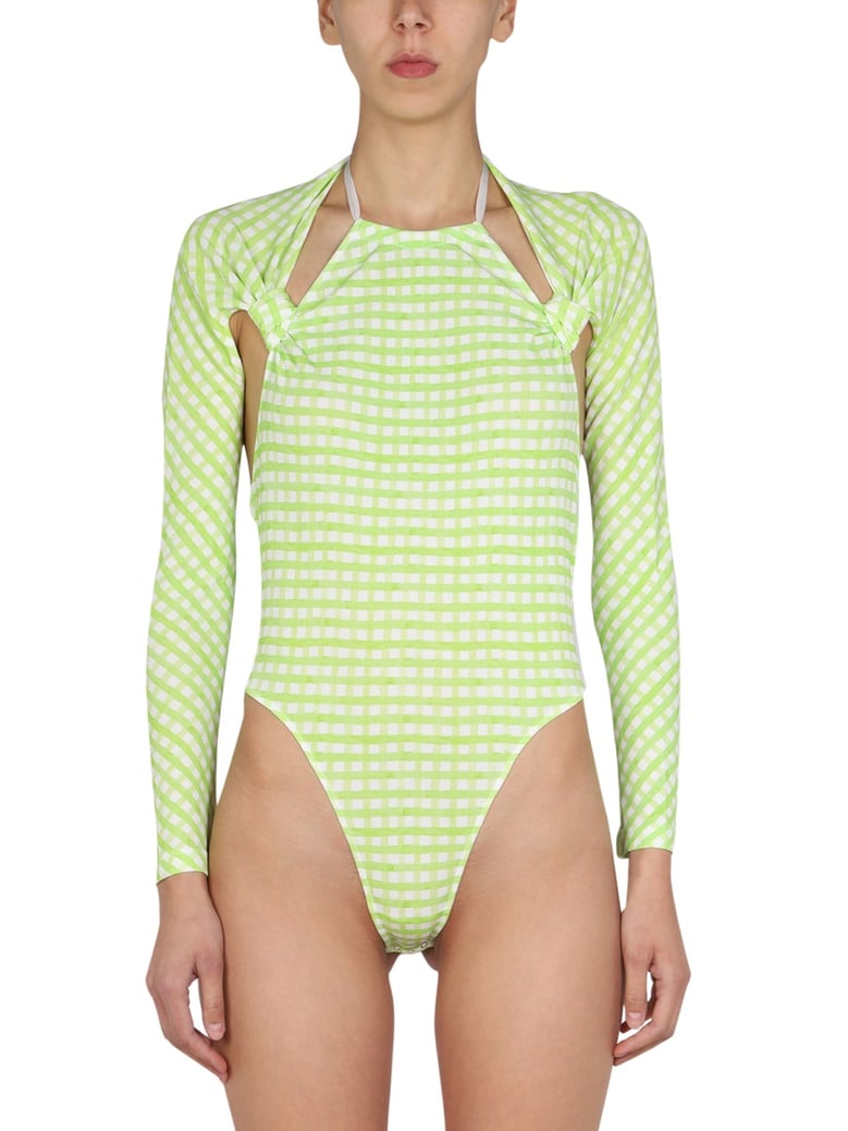 knots bodysuit with american neckline by Selfnex