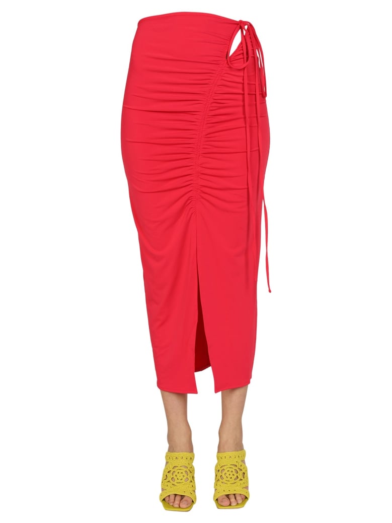 fuchsia jersey skirt by Selfnex