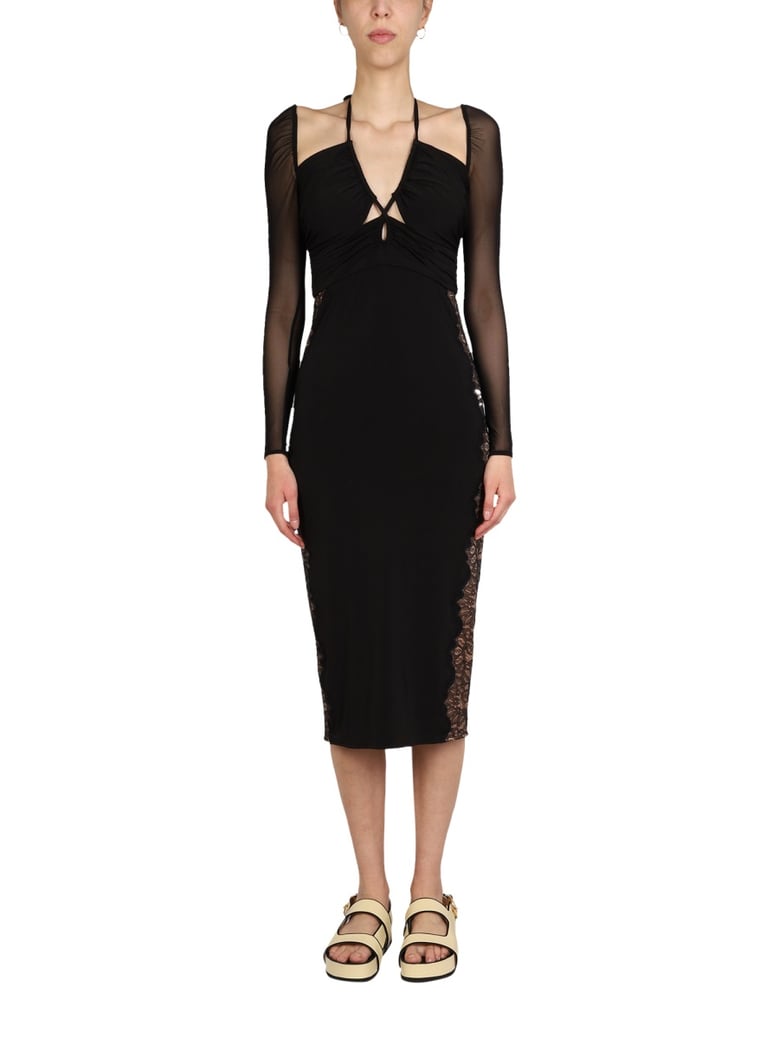 elegant black lace dress by Selfnex