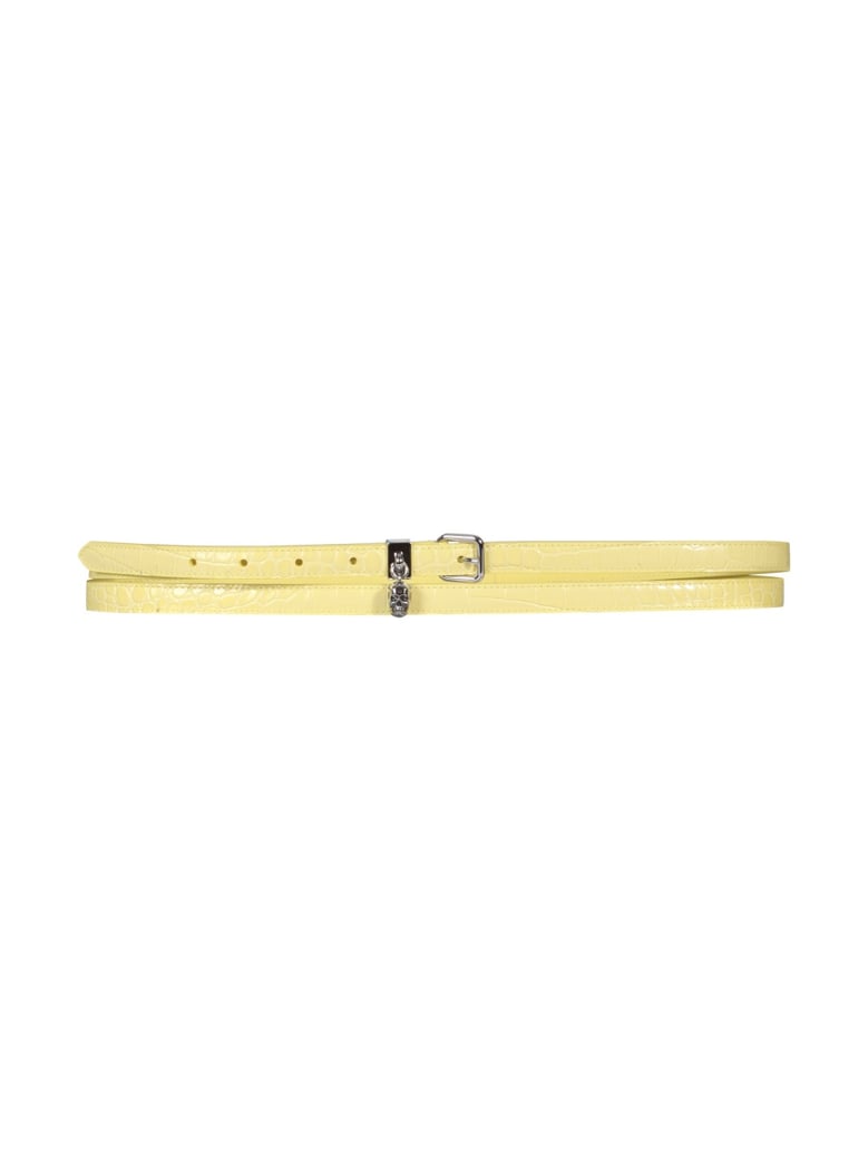 double belt with skull and pavè by Selfnex