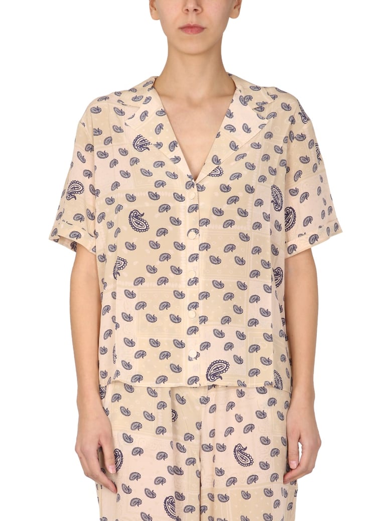 paisley print silk shirt by Selfnex