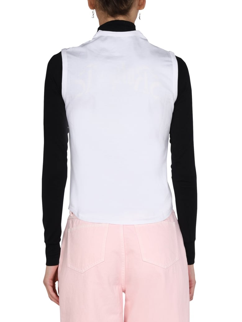 printed roll-neck top by Selfnex