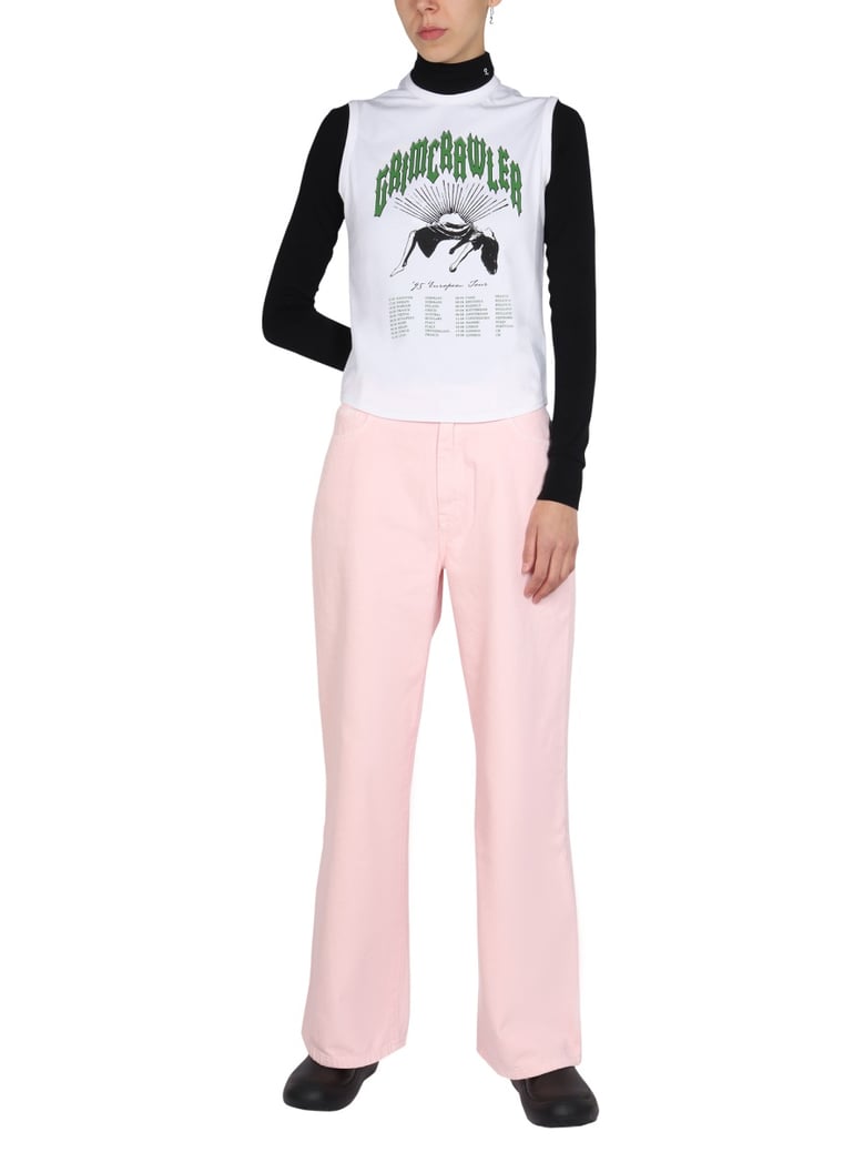 printed roll-neck top by Selfnex