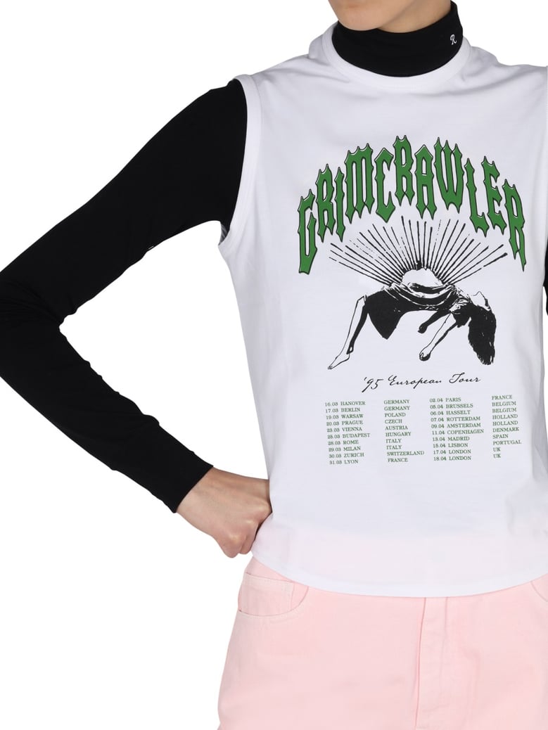printed roll-neck top by Selfnex