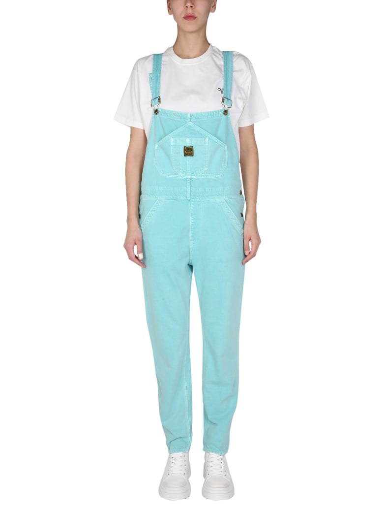 green denim overalls by Selfnex