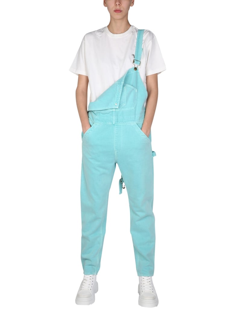 green denim overalls by Selfnex