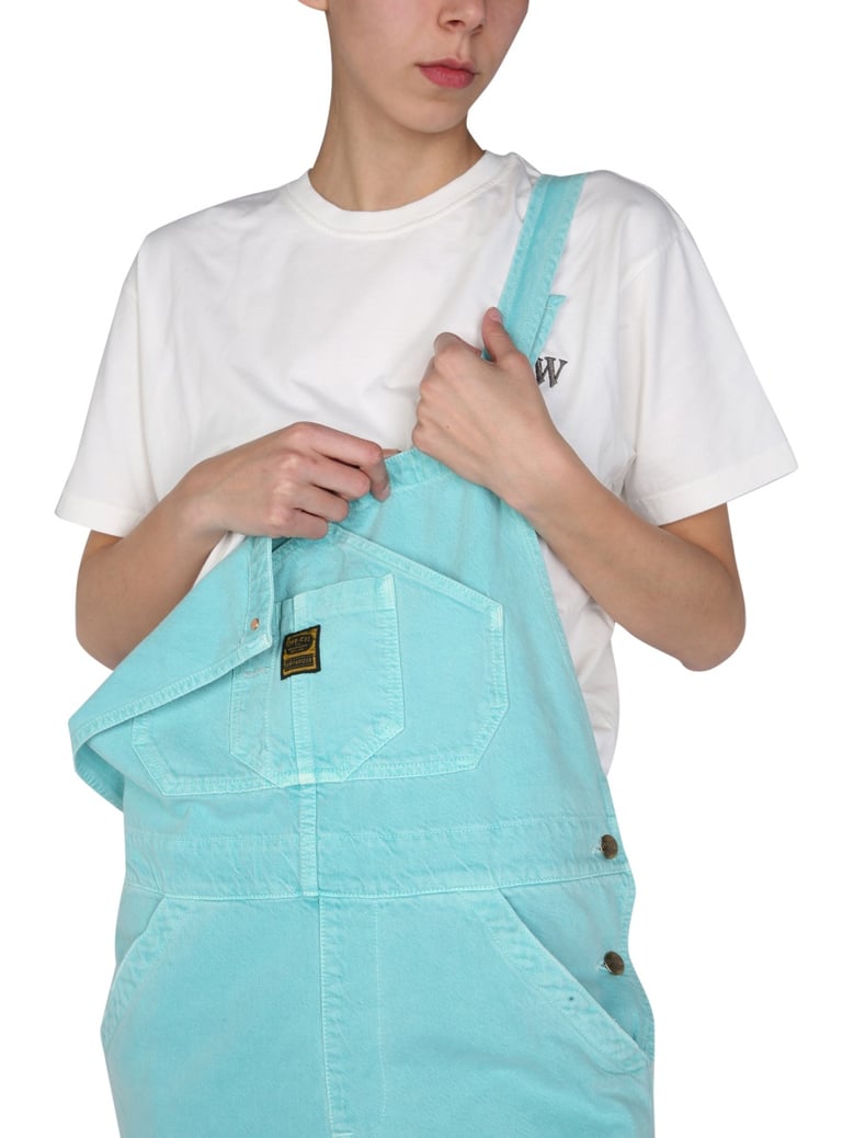 green denim overalls by Selfnex