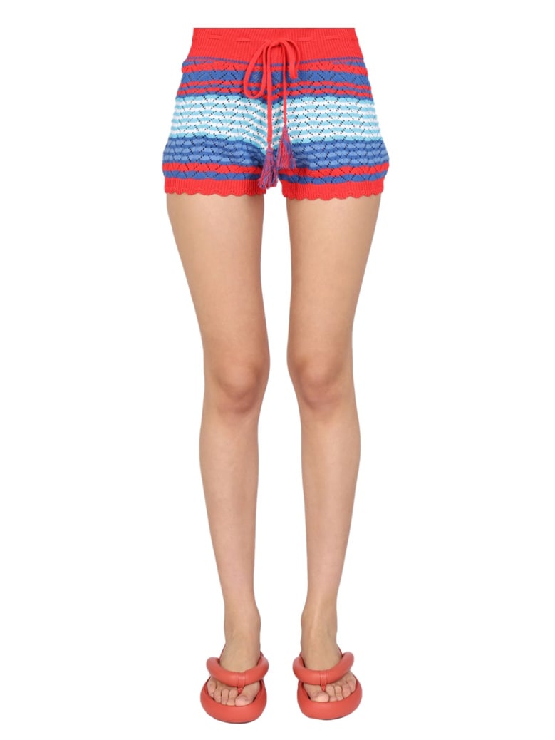 striped pattern shorts by Selfnex