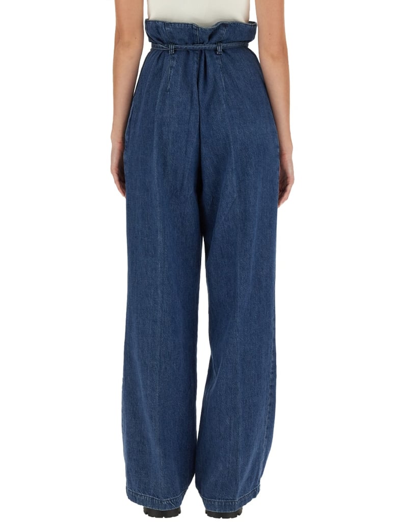 palazzo pants in denim by Selfnex