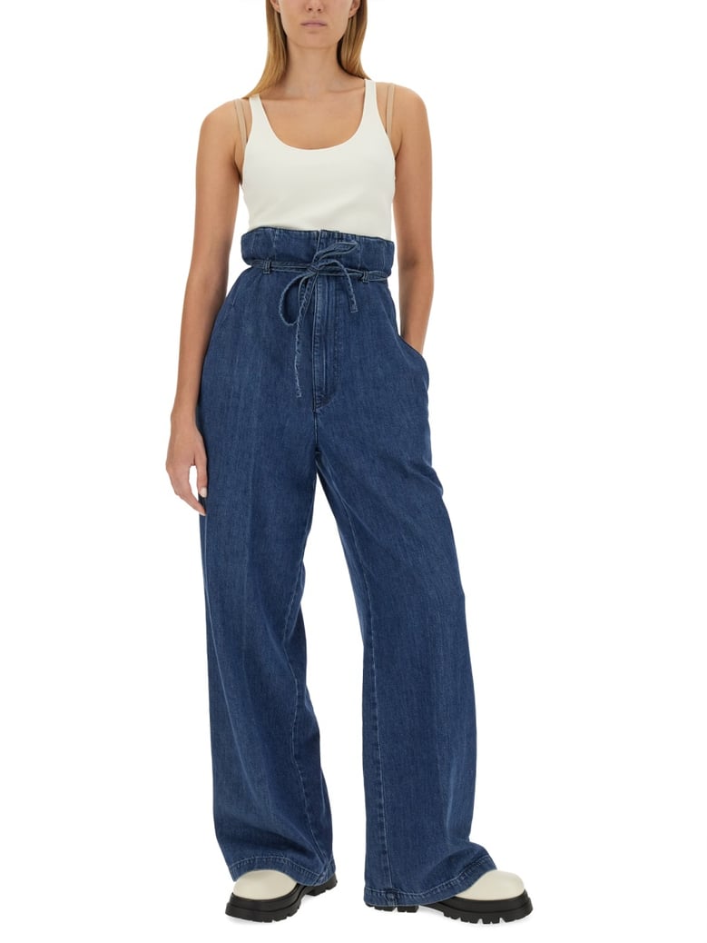 palazzo pants in denim by Selfnex