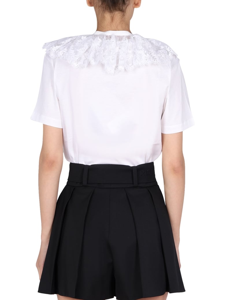 lace embroidery t-shirt by Selfnex