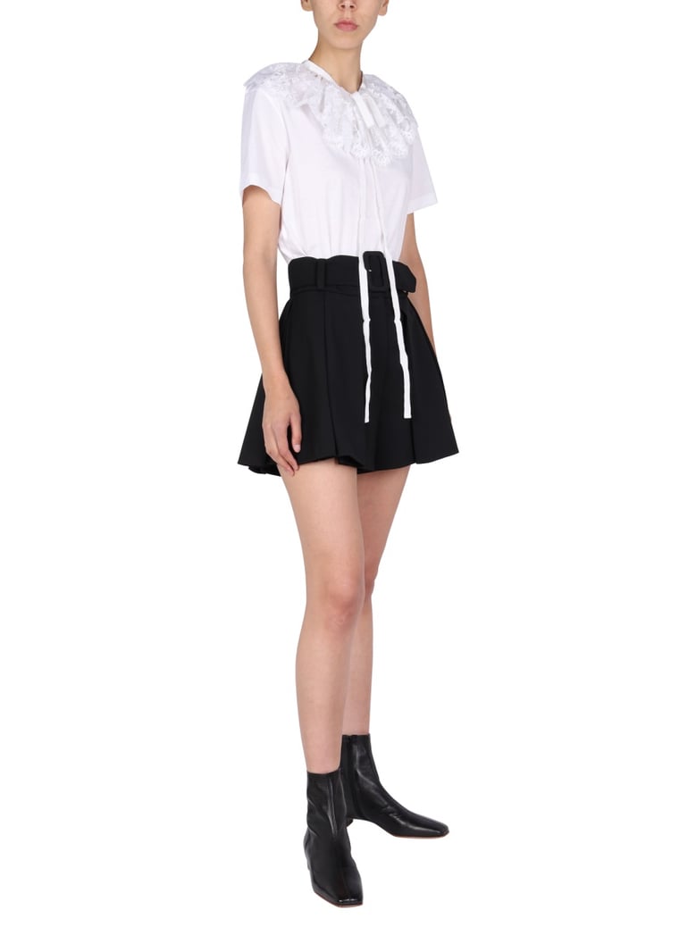 lace embroidery t-shirt by Selfnex