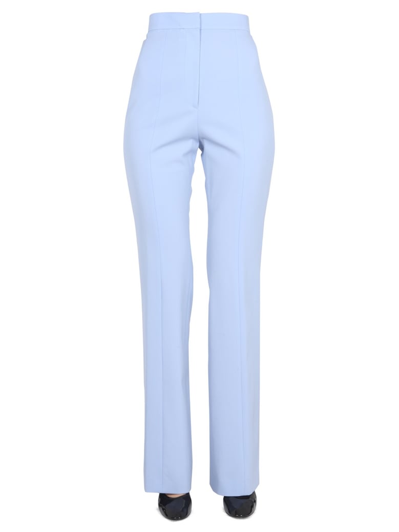 wool pants with hook and eye closure by Selfnex