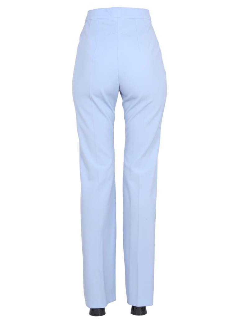 wool pants with hook and eye closure by Selfnex