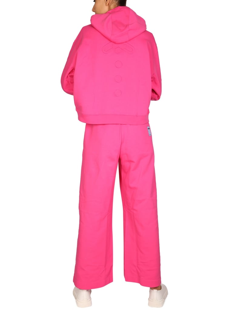 fuchsia hoodie with drawstring by Selfnex
