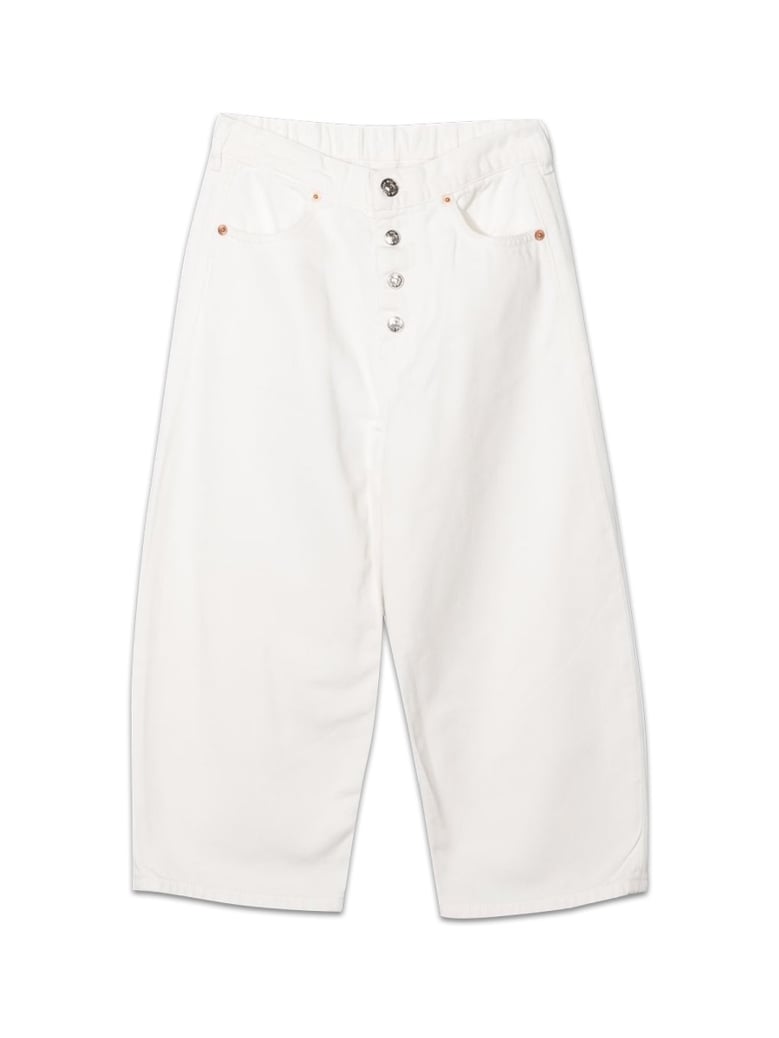 trousers white cotton by Selfnex