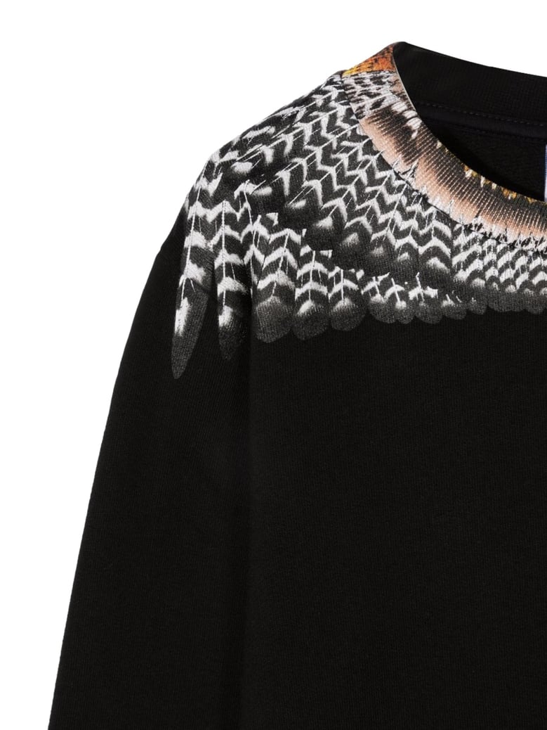 crewneck sweatshirt grizzly wings black by Selfnex