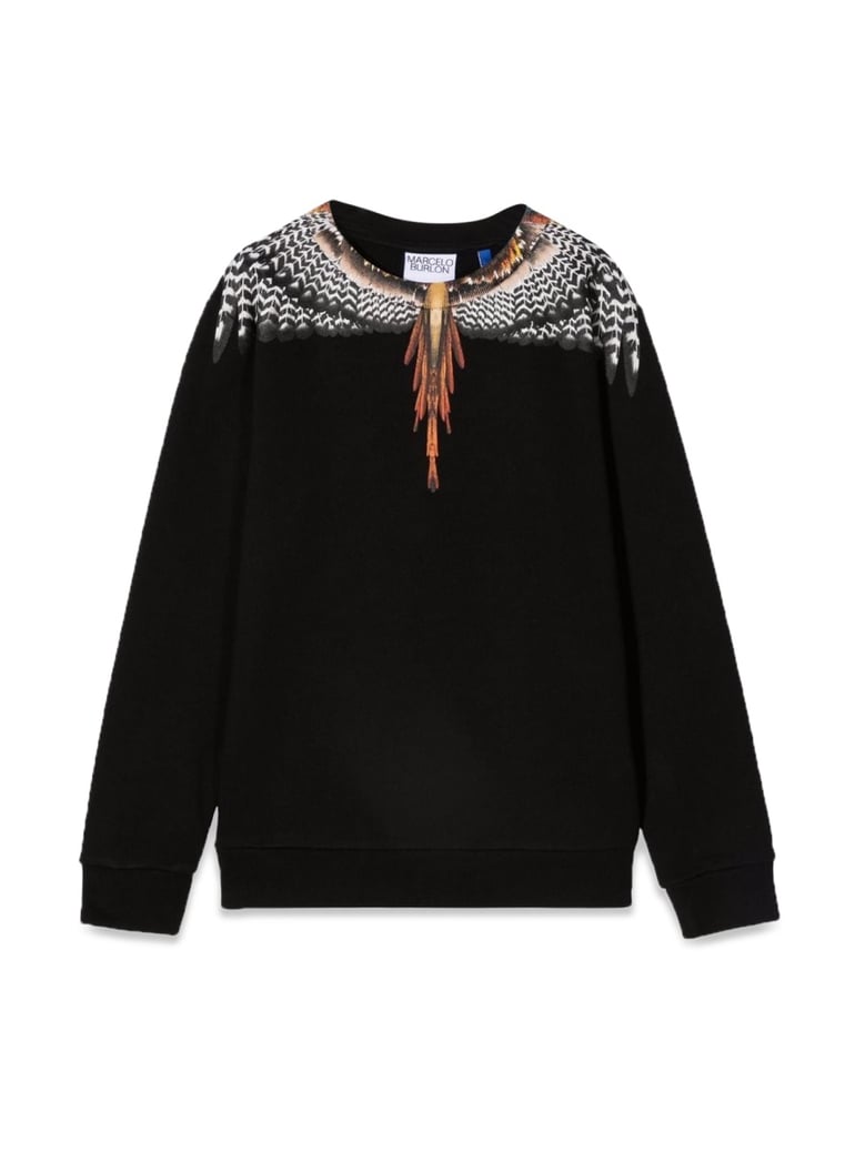 crewneck sweatshirt grizzly wings black by Selfnex