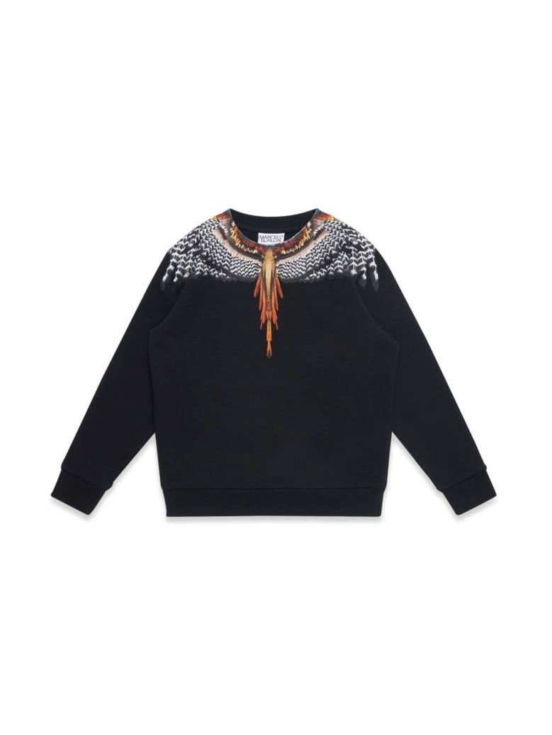 crewneck sweatshirt grizzly wings black by Selfnex