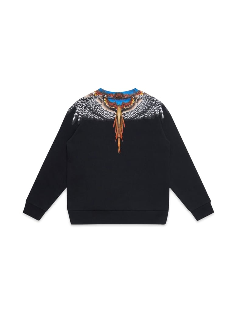 crewneck sweatshirt grizzly wings black by Selfnex