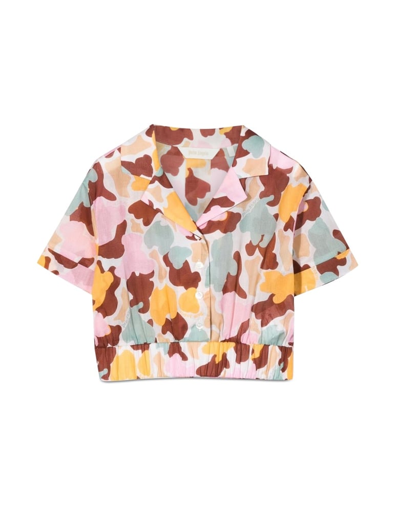 cropped shirt aop camu multicolour by Selfnex