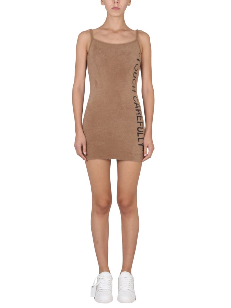 fuzzy dress with logo by Selfnex