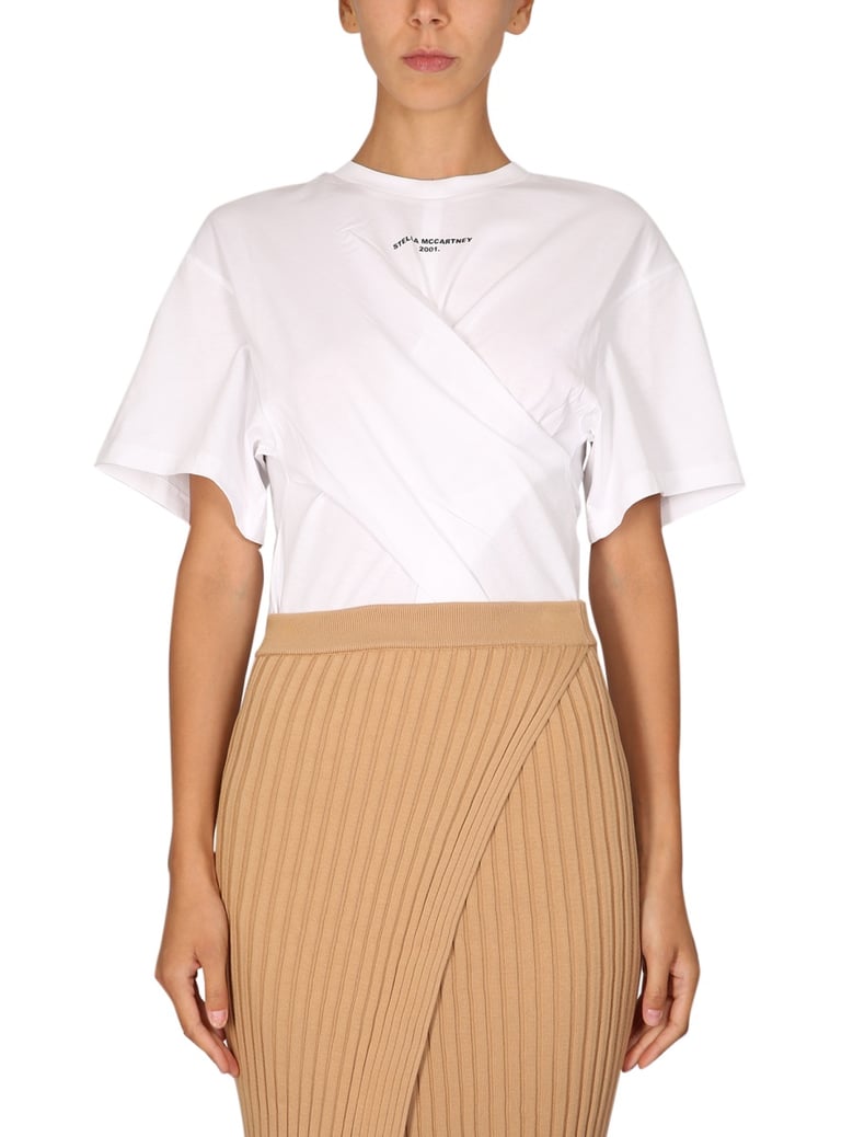 twisted t-shirt with logo print by Selfnex
