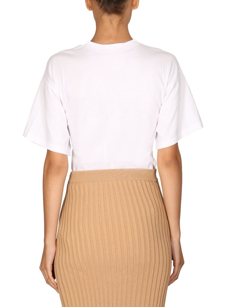 twisted t-shirt with logo print by Selfnex
