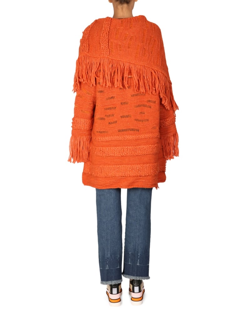 knitted textured coat by Selfnex