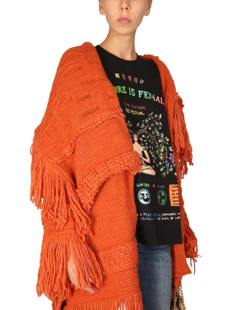 knitted textured coat by Selfnex