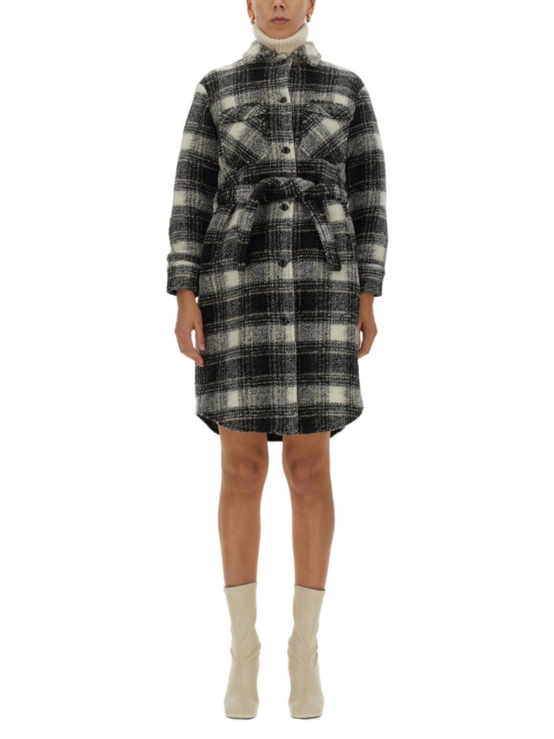 check print coat by Selfnex